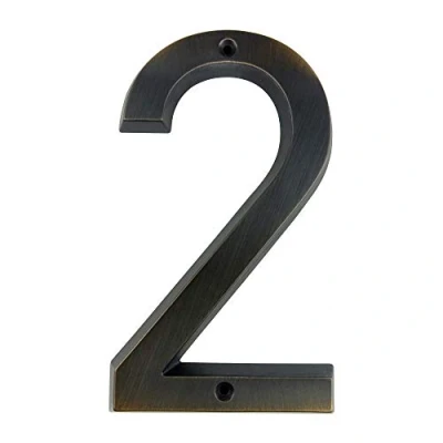 Imagen de HASWARE Letrero con número de casa, 6 pulgadas (15 cm), estilo vintage, acabado en bronce envejecido, números puerta, placa señalización, dirección la calle, aleación zinc (2)