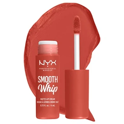 Imagen de NYX Professional Makeup Smooth Whip Matte Lip Cream, Labial Líquido Cremoso, con Manteca de Karité y Cacao, Acabado Mate, Tono: Kitty Belly