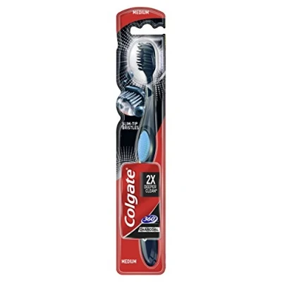 Imagen de Colgate Cepillo de dientes carbón activo 360, 6 unidades (6 unidades)