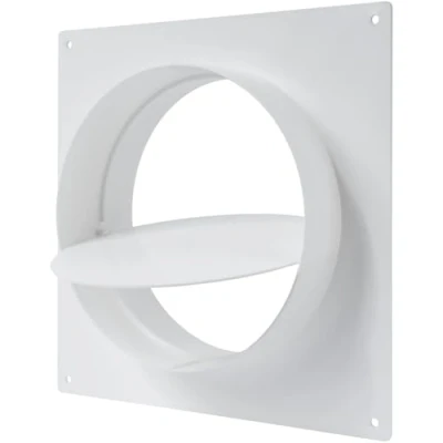 Imagen de Vent Systems Brida de conector conducto ventilación aire 6 pulgadas, placa plástico para refrigeración y calefacción, sistema HVAC con válvula