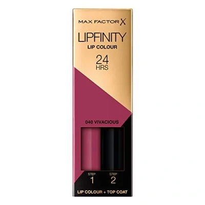 Imagen de Max factor Lipfinity, bálsamo y brillo de labios, color 40 vivaz (2 ml)