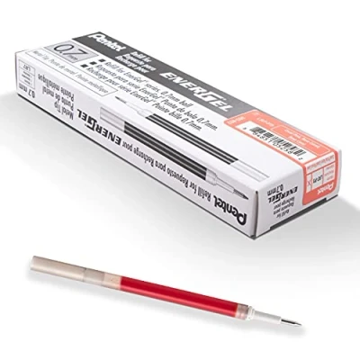 Imagen de Pentel LR7 P3X Recambio para bolígrafos EnerGel (0,7 bolas, 0,35 mm, trazo de 12 unidades), color coral
