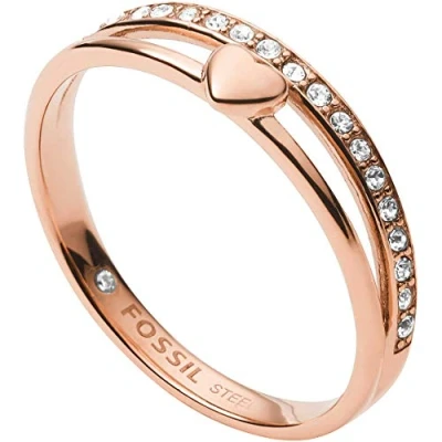 Imagen de Fossil Vintage Glitz Anillo Rose goldcoloured, Mujer, Talla: 60, gold coloured