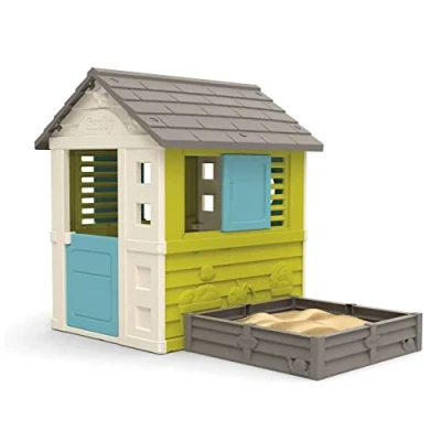 Imagen de Smoby Casita Infantil con Arenero, Ventanas y Portezuela, Tratamiento Anti UV, Medidas: Casa 110 x 98 127, Arenero 76x76, A Partir de 2 Años (7600810728)