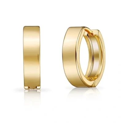 Imagen de Pendientes Huggie chapados en oro