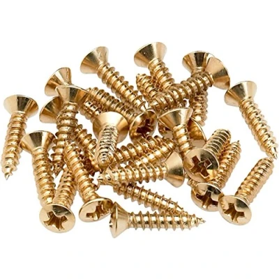 Imagen de Fender Tornillos de montaje para placa control Oro