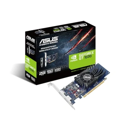 Imagen de ASUS GT1030 2G BRK Tarjeta gráfica (GeForce GT 1030, 2 GB, GDDR5, 64 bit, 7680 x 4320 Pixeles, PCI Express 3.0)