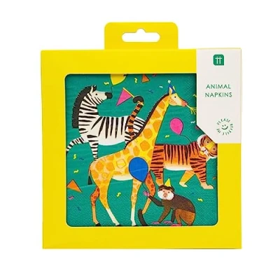 Imagen de Talking Tables Animal Party Animals Napkin, Multicolor