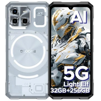 Imagen de DOOGEE Blade GT 5G Movil Irrompible, Efecto de Luz LED, MTK7050 6 NM, 32GB+256GB/2TB,120Hz 6.72&#039;&#039; FHD+, 2025 Telefono Rugerizado Android 14, 48MP+20MP, NFC/Desbloqueo Facial/Huella Dactilar/ WIFI6