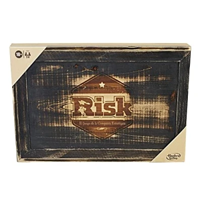 Imagen de Hasbro CA TV 1469 Gaming Juego Risk Rustic Series Edition, De Mesa para familias, Niños y niñas, 2 a 5 Jugadores, Multicolor