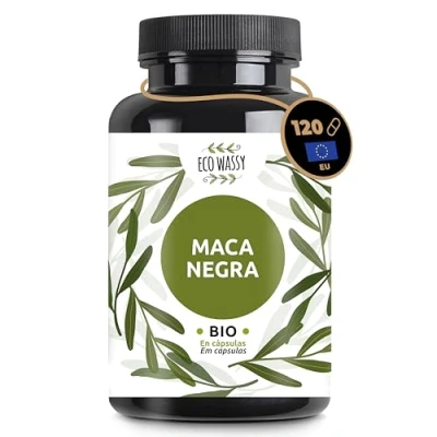 Imagen de Maca Negra Peruana BIO 100% Pura, Sin Aditivos. 120 Capsulas De Andina, Suplemento Energía Y Potenciador, Totalmente Natural Químicos. Vegano. Alta Dosis, Pura Raíz 1605Mg