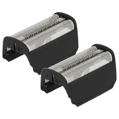 Imagen de vhbw 2x Doble hoja de corte compatible con Braun 4736, 4745, 4737, 340, 4715, 4735, 4740, 4747, 4775, 330 afeitadora eléctrica + marco, negro