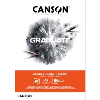 Imagen de Canson Graduate Croquis Bloc Encolado A5 40H Fino 96g