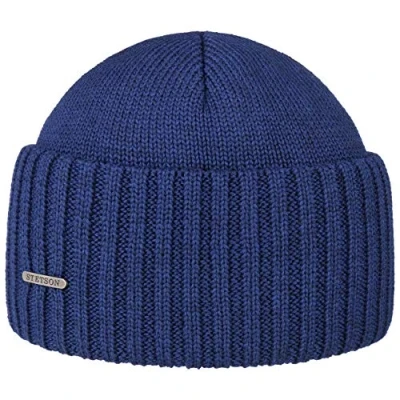 Imagen de Stetson Northport Gorro de Invierno Lana Merina Gorra Fabricada en Italia Marinero para Mujer/Hombre otoño/Invierno Azul Talla única