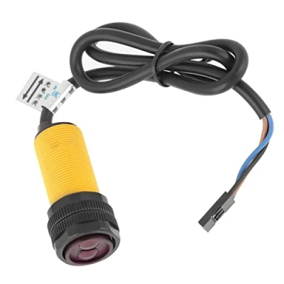 Imagen de E18 D80NK interruptor infrarrojo ajustable del sensor de detección evasión obstáculos 5V Detecta el fotoeléctrico 3 80 cm para robot laberinto recordat