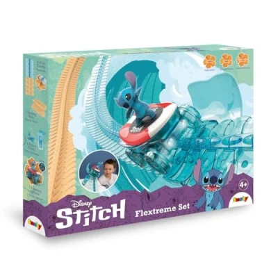 Imagen de Smoby Stitch FleXtreme 4 Metros 40 de Circuito Coche 184 Pistas Flexibles y modulares + 1 vehículo Efectos Luminosos Pilas Incluidas 7600180927