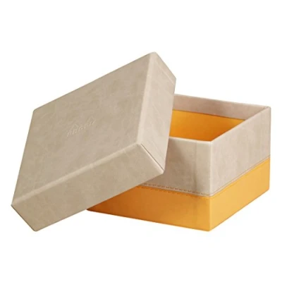 Imagen de Clairefontaine Rhodiarama Set de 5 cajas anidadas (piel sintética italiano 10 x 15 cm/16 16 11 cm/20 20 cm/38 24 13 cm/44 34 cm Beige