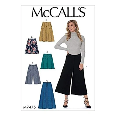 Imagen de MCCALL &#039;s Patrones de Costura para Faldas, Pantalones Cortos y Culottes, Multicolor, tamaños 6 14 P, 182 x 274 cm