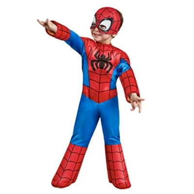 Imagen de Rubies Disfraz Spidey Deluxe para niños y niñas, Jumpsuit de lujo, cubrebotas máscara, Oficial &amp; Friends Carnaval, Halloween, Navidad cumpleaños