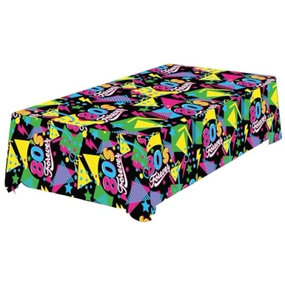 Imagen de Fiestas GUIRCA Mantel 80s Multicolor (137x274 cm) Decoración de Mesa para y Temáticas Retro Ideal Celebraciones Eventos