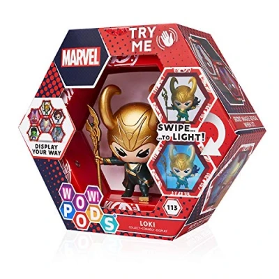 Imagen de WOW! PODS Colección Marvel Loki Figura Coleccionable con luz y Sensor de Movimiento (Deqube 918MVL101606)