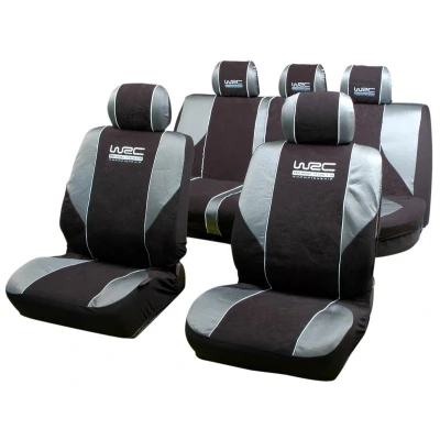 Imagen de WRC 007339 Cubreasiento negro/gris Estampado Poliéster delante y detrás