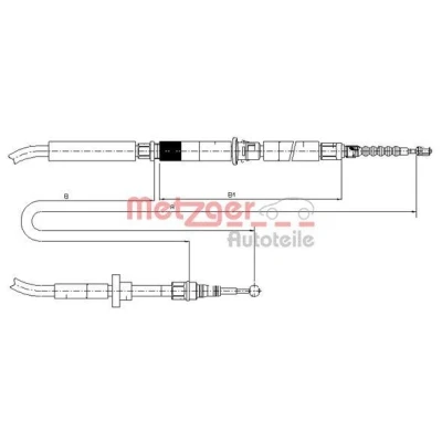 Imagen de METZGER 10.7589 Cable de Freno Mano Atrás izquierda, derecha, izquierda 1925/1762 COFLE AUDI: A6 C5 Berlina