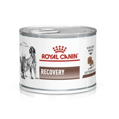 Imagen de Royal Canin Veterinary Recovery 12 x 195 g Alimento dietético completo para perros adultos y gatos Mousse ultra suave con alto contenido en proteínas
