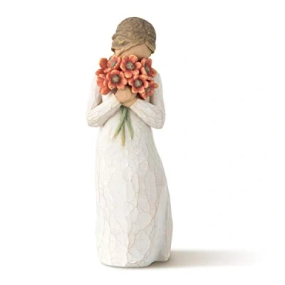 Imagen de Willow Tree Figura de niña con Flores, Home Deco, Enesco