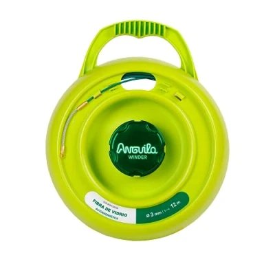 Imagen de Anguila Max Guía Pasacables + Tambor Universal Fibra de Vidrio Reforzada Nylon Terminales Mixtos Color Verde Diámetro 3mm 12 metros