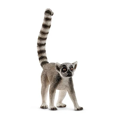 Imagen de Schleich Figura de Lémur cola anillada, Colección Wild Life, colores, 7.6 cm (14827)