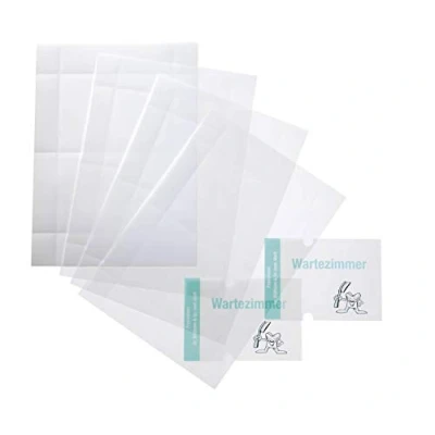 Imagen de Durable 483219 Película para escribir en la computadora Recambio de Crystal Sign, 148 x mm, etiquetas Durables puertas 4822, bolsa 10 hojas, transparente