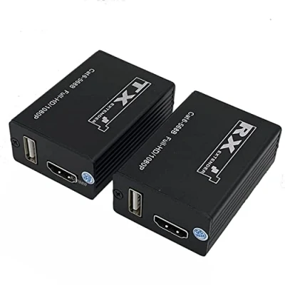 Imagen de Extensor KVM HDMI RJ45 30M 1080P con USB a Cat6 5E LAN Network Ethernet Extender para PS5 TV PC portátil HDTV (30M)