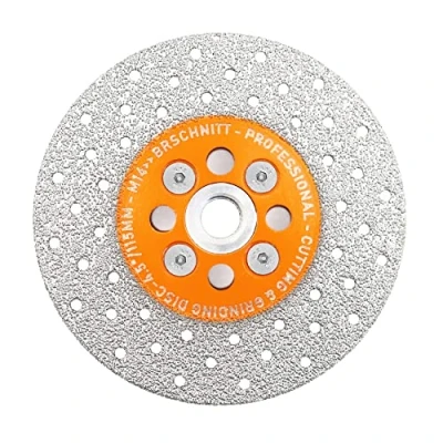 Imagen de Disco de corte diamante BRSCHNITT Amoladora angular soldada al vacío 115 mm Hoja granito con brida M14 para pulir granito, porcelana, baldosas, piedra, mármol, cuarzo