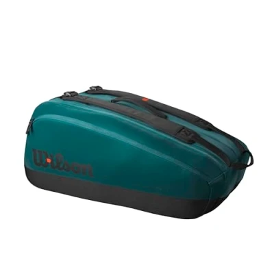 Imagen de Wilson Blade V9 Super Tour Bolsas para Raquetas de Tenis, Color Verde y Negro, Holds up to 9 Rackets, Bolsa Raqueta