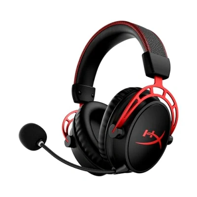 Imagen de HyperX Cloud Alpha Wireless Auriculares Inalámbricos para Juegos de PC, Duración la Batería 300 Horas, Espuma Viscoelástica, Controladores Doble Cámara, Color Negro y Rojo