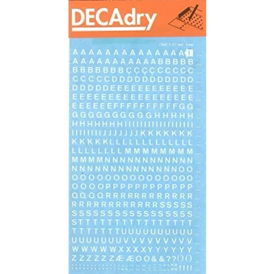 Imagen de APLI DDB1F Letras transferibles mayúsculas blancas 4 mm, 470 caracteres