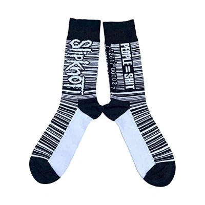 Imagen de Rock Off Trade Slipknot Calcetines Barcode Band Logo Nuevo Oficial De Los Hombres Negro (Uk
