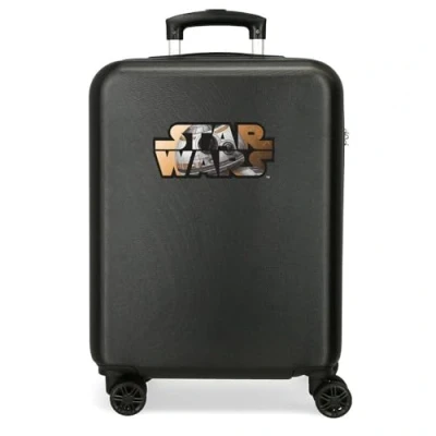 Imagen de Joumma Star Wars Retro Maleta de Cabina Negro 38x55x20 cms Rígida ABS Cierre combinación Lateral 35L 2 kgs 4 Ruedas Dobles Equipaje Mano