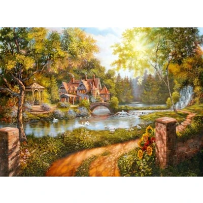 Imagen de Ravensburger 12000218 Cabaña junto al río puzzle 500 piezas adultos y niños a patir de 12 años,