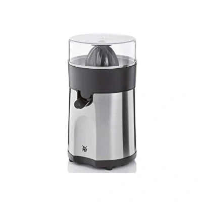 Imagen de WMF Stelio Exprimidor, 85 W, 2 conos intercambiables y colador extraíble de cromargan cierre antigoteo, apto para limón, naranja pomelo, acero inoxidable,