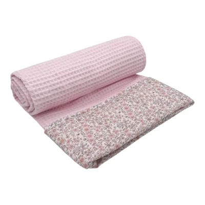 Imagen de various Manta para Bebé Recien Nacido Algodon 100%, Arrulo Verano y Entretiempo, Toquilla de Tejido Plumeti (Estampado Rosa Flor)