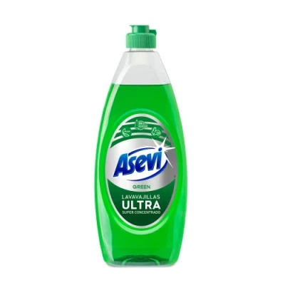 Imagen de Asevi Lavavajillas Líquido a Mano Ultra Green Detergente Lavaplatos Manual Superconcentrado Poder Desengrasante Avanzado Fácil Aclarado Suave con las Manos Perfume Cítrico 650 ml