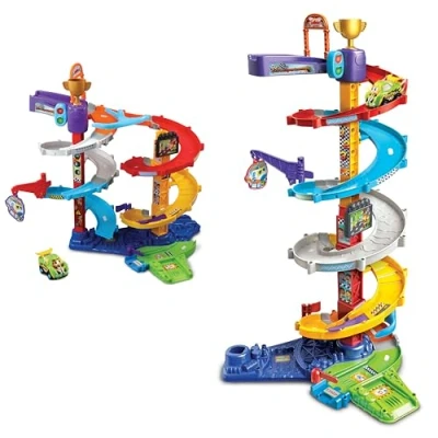 Imagen de VTech Torre Supertornado TutTut Bólidos, Pistas y Coches de Juguete para niños +1 año, Circuitos Garaje Combinar, Incluye Rocky el Superauto, Versión ESP