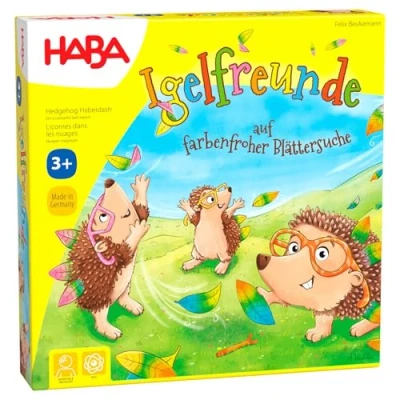 Imagen de HABA 305587 Juego de Dados para 2 4 Jugadores a Partir 3 años, Material Completo con Figuras erizos y Hojas Pegar