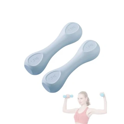 Imagen de Set de 2 Mancuernas 1,5 Kg Neopreno, Pesas Ligeras Gimnasio, Antideslizantes, Ideales para Entrenamiento Fuerza y Gimnasio en Casa, Ergonómicas Fitness. Color Azul