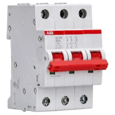 Imagen de Abb entrelec sd203/63 Interruptor secciónador 3 polos 63a