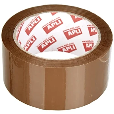 Imagen de APLI 11593 Pack de 36 rollos precinto, 48 mm x 66 m, 25 µm, color marrón