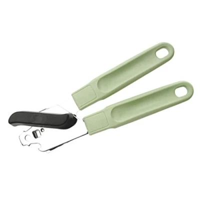 Imagen de Fackelmann Ecolution Abrelatas, Mango Ergonómico, Utensilios de Cocina Sostenibles, Acero inoxidable, Fibra Madera y Bioplástico, 21 cm, Verde Menta Gris Claro, 1 ud