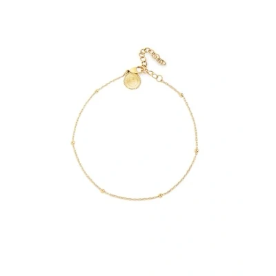 Imagen de SINGULARU Tobillera Dots Pulsera en Acero con Acabado Baño Oro de 18Kt 21 cm Largo + 3,5 Alargador Varios Acabados Joyas Para Mujer